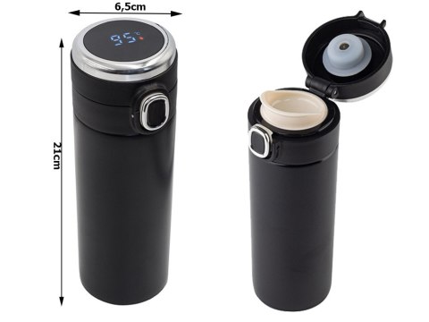 Termos kubek termiczny do kawy z ustnikiem 400ml wyświetlacz temperatury