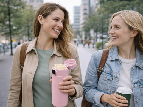 Termos kubek termiczny do kawy z ustnikiem 400ml wyświetlacz temperatury