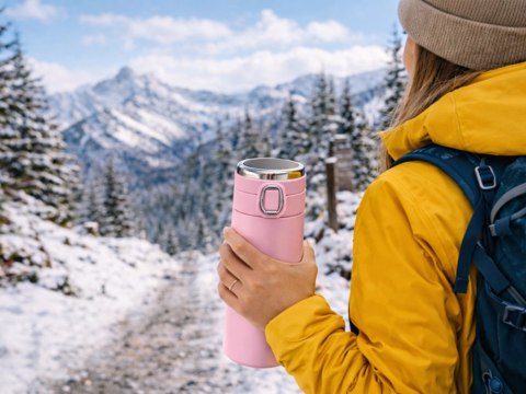 Termos kubek termiczny do kawy z ustnikiem 400ml wyświetlacz temperatury