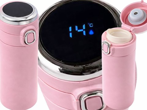 Termos kubek termiczny do kawy z ustnikiem 400ml wyświetlacz temperatury
