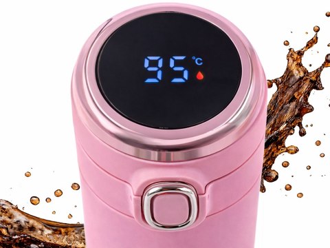 Termos kubek termiczny do kawy z ustnikiem 400ml wyświetlacz temperatury