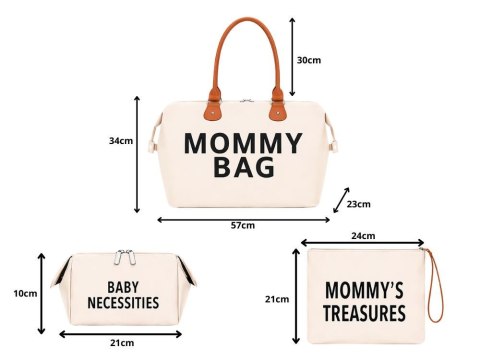 Torba dla mamy mommy bag duża zestaw 3w1 organizer kosmetyczka + przegrody