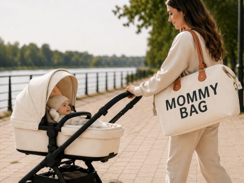 Torba dla mamy mommy bag duża zestaw 3w1 organizer kosmetyczka + przegrody