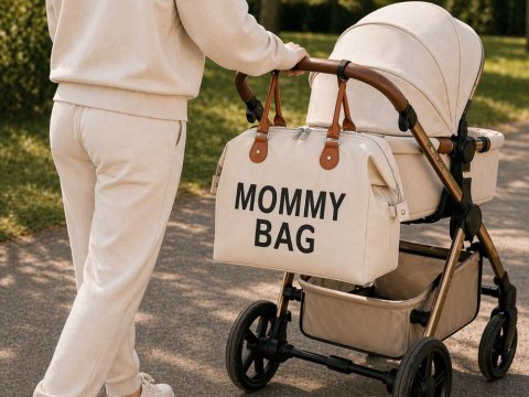Torba dla mamy mommy bag duża zestaw 3w1 organizer kosmetyczka + przegrody