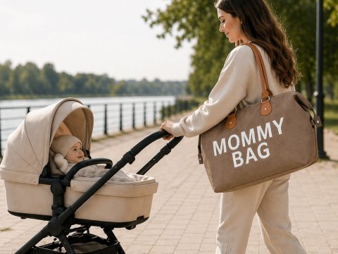 Torba dla mamy mommy bag duża zestaw 3w1 organizer kosmetyczka + przegrody
