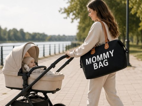 Torba dla mamy mommy bag duża zestaw 3w1 organizer kosmetyczka + przegrody