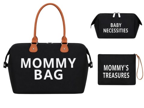 Torba dla mamy mommy bag duża zestaw 3w1 organizer kosmetyczka + przegrody