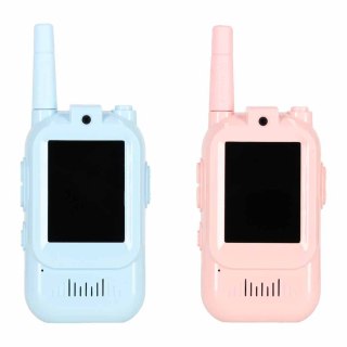 Walkie talkie krótkofalówki dla dzieci kamera funkcja wideo niebieski-różowy