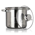 GARNEK STALOWY 20cm Z POKRYWĄ BANQUET LIVING 5,6L