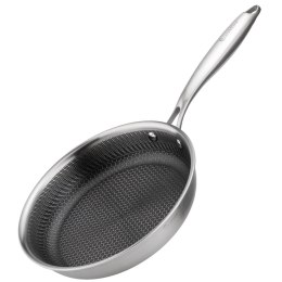 PATELNIA STALOWA 24cm Z POWŁOKĄ PLASTER MIODU E-7547