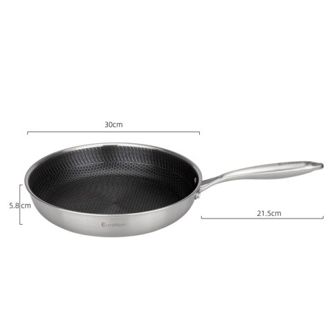 PATELNIA STALOWA 30cm Z POWŁOKĄ PLASTER MIODU E-7550